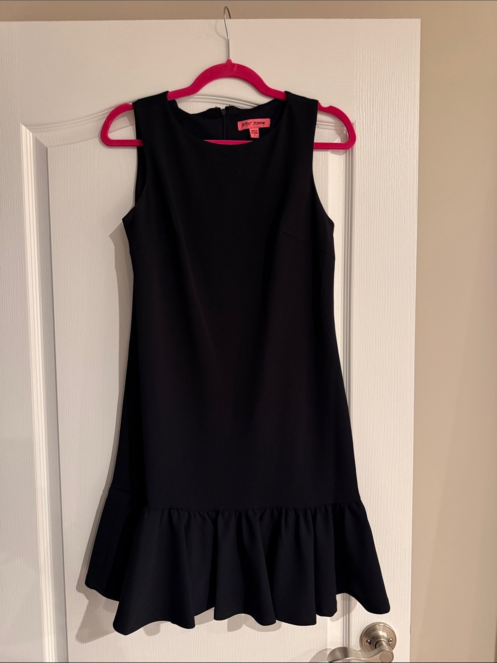 Navy Betsy Johnson Sleeveless Ruffle-Hem - Classic Women's Dress